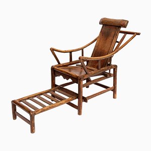 Late-19th Century Chinese Handcrafted Lounge Chair