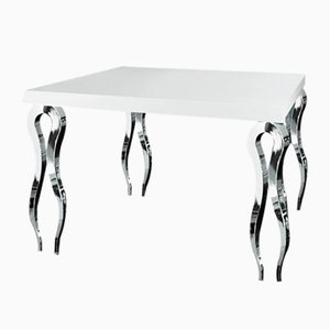 Italian Square High Table Silhouette in Wood and Steel from VGnewtrend