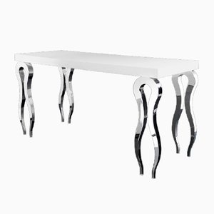 Italian Rectangular High Table Silhouette in Wood and Steel from VGnewtrend
