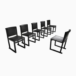 Ebonized Oak Dining Chairs by Antonio Citterio for Maxalto, 2004, Set of 6