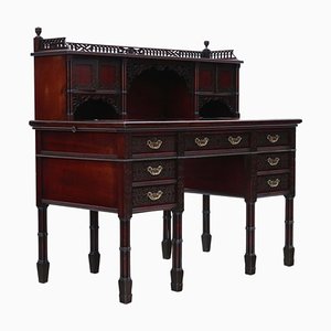 Antique Victorian Mahogany Twin Pedestal Desk from Edwards & Roberts