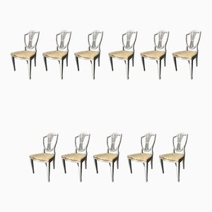English Dining Chairs, 1920s, Set of 11