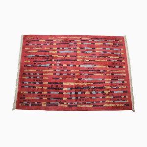 Tapis Abstrait Design en Laine, 1940s