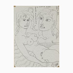 Narcissus - Pen on Paper by Tono Zancanaro - 1962 1962