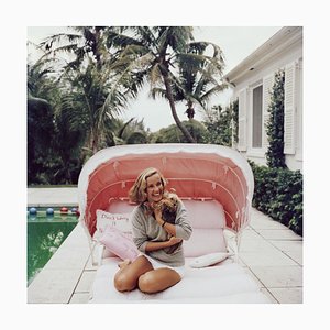 Alice Topping Oversize C Print Framed in White by Slim Aarons