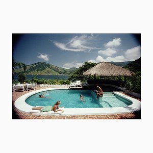 Angra Dos Reis Oversize C Print Framed in White by Slim Aarons