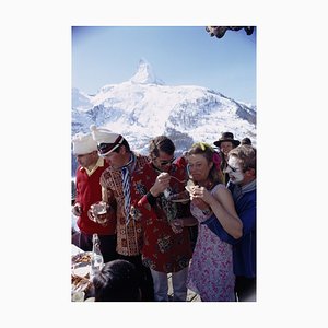 Apres Ski Oversize C Print Framed in Black by Slim Aarons