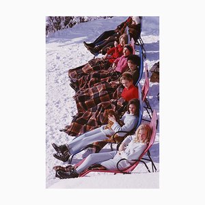 Apres Ski Oversize C Print Framed in Black by Slim Aarons