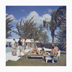 At Lyford Cay Oversize C Print Framed in White by Slim Aarons