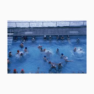 Bad Gastein Swimmers Oversize C Print Framed in White by Slim Aarons