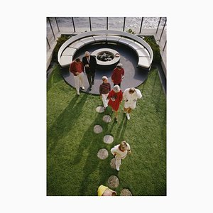 Beach Garden Oversize C Print Framed in White by Slim Aarons