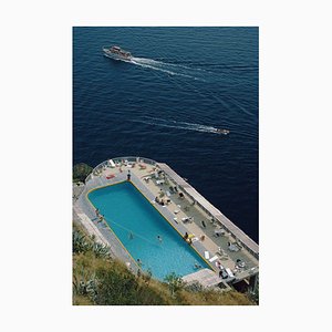 Belvedere Pool Oversize C Print Framed in White by Slim Aarons