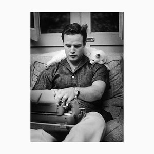 Marlon Brando Silver Gelatin Resin Print Framed in Black by Murray Garrett