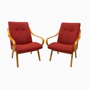 Poltrone Mid-Century in legno curvato di Jaroslav Smidek per Thonet, anni '60