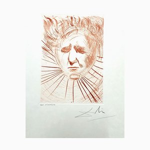 David Ben Gurion Etching by Salvador Dalí, 1968