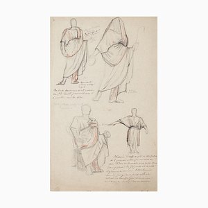 Studi di Costumes Pencil and Pastel di Georges Antoine Rochegrosse