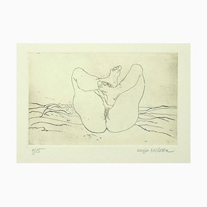Nude Etching on Paper by Sergio Barletta, 1980s