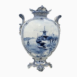 Vase Bleu de Delft, Pays-Bas, 18ème Siècle