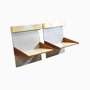 Wooden Shelves, 1960s, Set of 2