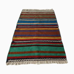 Vintage Turkish Traditional Wool Kilim Rug