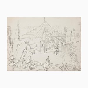 Circus - Crayon Original sur Papier - 1948 1948