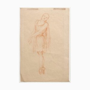 Bailarina - Dibujo pastel original en papel - Siglo XX Siglo XX
