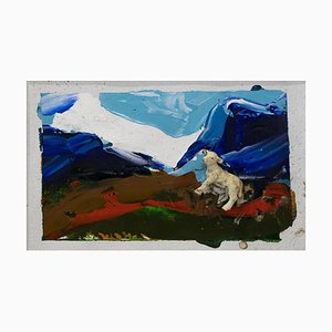 Untitled - Lamb - Original Mixed Media by Mario Schifano - 1995 1995