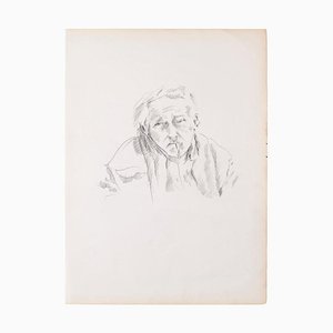 Portrait - Original Pencil on Ivory Paper - 1950 1950