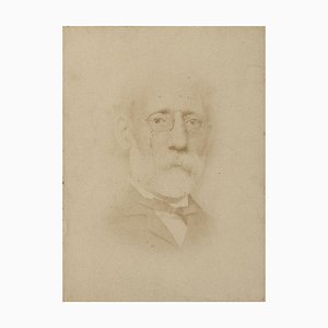 Retrato del pintor Carlo Ferrari - Fotografía original original - 1870 1870