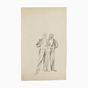 Gentlemen - Disegno originale a matita - Inizio XX secolo inizi del XX secolo