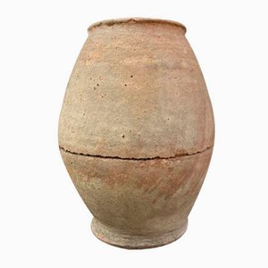 Handgeschnitzte französische Vase aus Terrakotta, 19. Jh