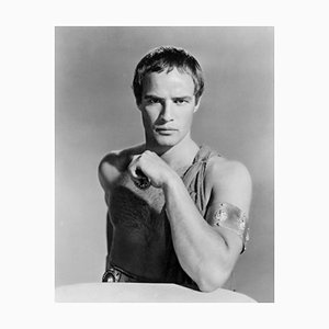 Impresión pigmentada Marlon Brando Archival enmarcada en blanco de Bettmann