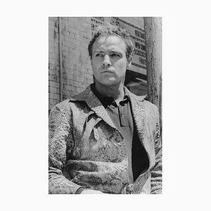 Marlon Brando Archival Pigment Print Framed in White by Bettmann