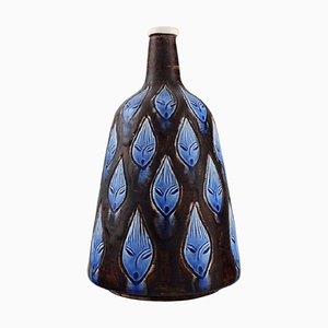 Vase en Céramique Vernie avec Visages Féminin par Hertha Bengtsson pour Rörstrand, 1960s