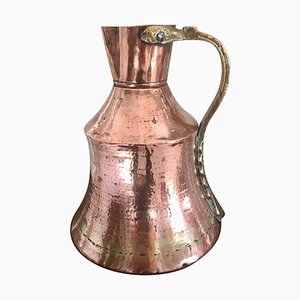 Antiker Arts & Crafts Kupfer und Messing Milchkrug