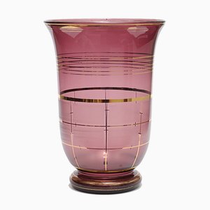 Art Deco Amethyst Glass Vase from De Rupel Boom, 1930s