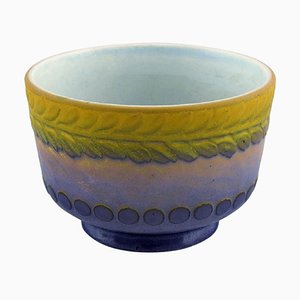 Antique Bowl in Glazed Ceramic by Gunnar Wennerberg for Gustavsberg, 1906