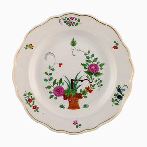 Plato Meissen de porcelana pintada a mano con motivos florales