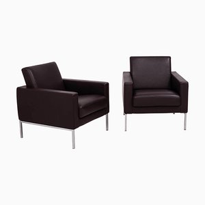 Butacas de cuero marrón de Walter Knoll, 2000s. Juego de 2