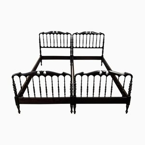 Italian Carved Wood Chiavari Single Twin Bed Frame by Giuseppe Gaetano Descalzi, 1960s