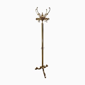 Portemanteau en Laiton, Hollywood Regency, Italie, 1980s