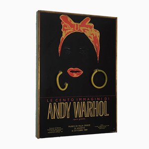 Beleuchtetes italienisches Evelina Laviano Plakat von Andy Warhol, 1989