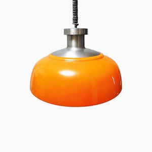 Lampada da soffitto KD7 arancione di Achille Castiglioni per Kartell, anni '50