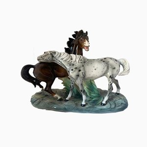 Figura de dos caballos de Ronzan, años 40