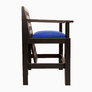 Postmodern Black Wood Dining Chairs, 1980s, Set of 6
