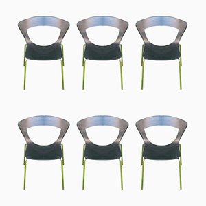 Scandinavian Stackable Dining Chairs by Susanne Gronlund, Set of 6