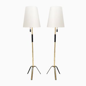 Lampadaires par Rupert Nikoll, Vienna, 1960s, Set de 2