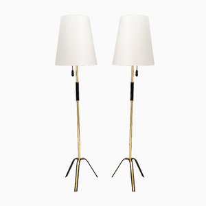 Lampadaires par Rupert Nikoll, Vienna, 1960s, Set de 2