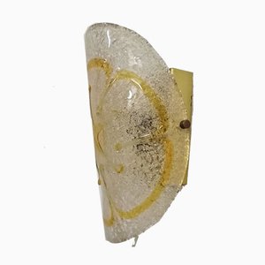 Lámpara de pared vintage de cristal de Murano, años 70