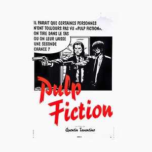 Póster de película original vintage de Pulp Fiction de Bernard Bittler, francés, 1994